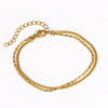 Gold-Plated Stainless Steel Link Bracelet