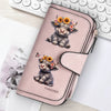 Highland Cow Print Zip-Around Wallet with Card Holder
