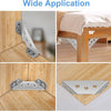 Verschiedene L-Bracket-Verbindungsstücke zur Verbindung von Holz und Metall in verschiedenen Anwendungen.