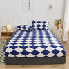 Non-Slip Fitted Sheet with Elastic Edges – Geometric Print, Soft Cotton Feel