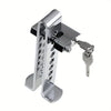 Heavy-duty stainless steel adjustable brake pedal lock for vehicles