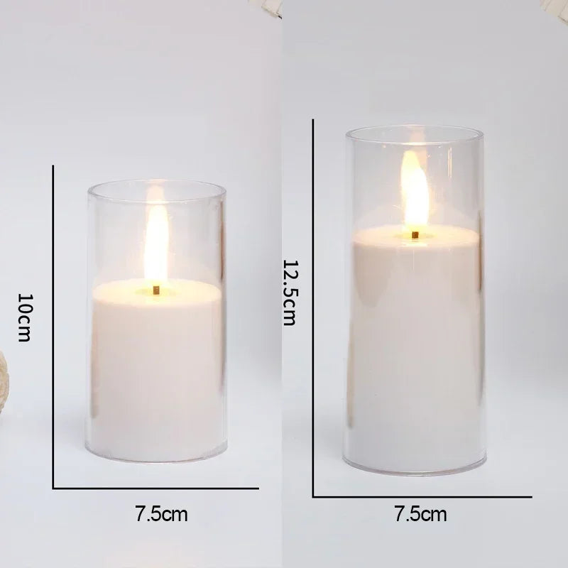 Set of 3 LED Flameless Candles with Remote and Timer