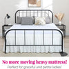 Ruffled Bed Skirt with Split Corners and Elastic Wrap