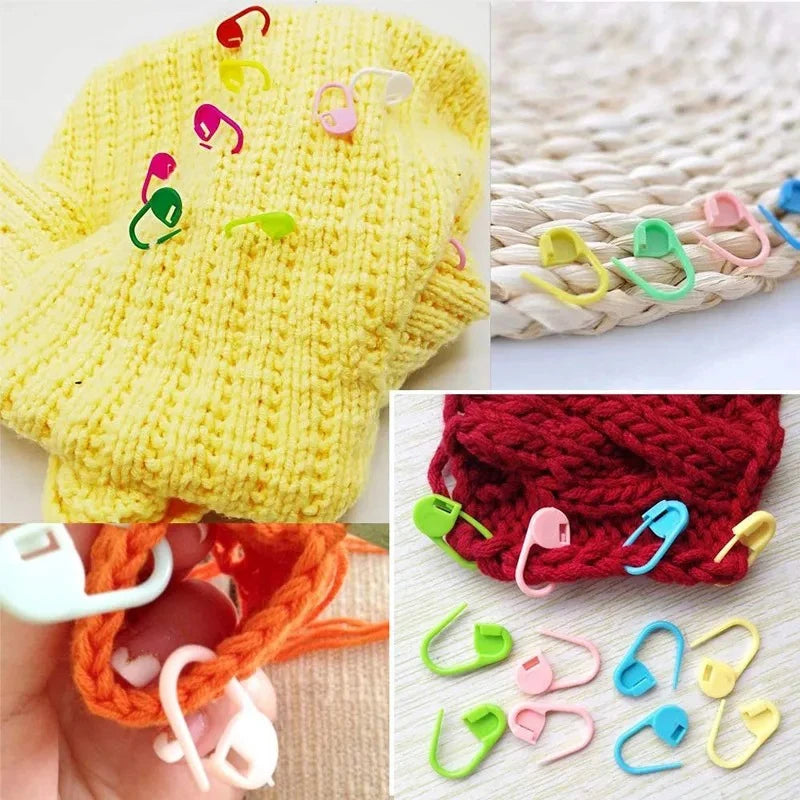 Colorful Locking Stitch Markers for Knitting & Crochet