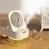 Portable Ultrasonic Humidifier with Fan and LED Night Light