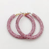 Rainbow Crystal Hoop Earrings