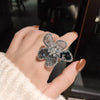 Crystal Flower Statement Ring