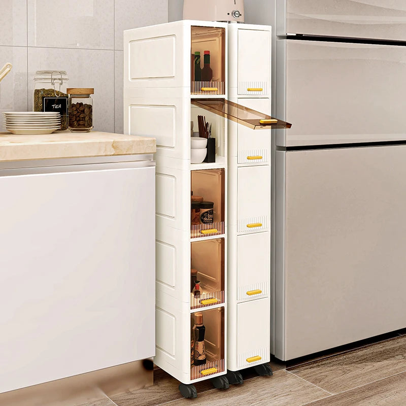 Slim Rolling Storage Cabinet