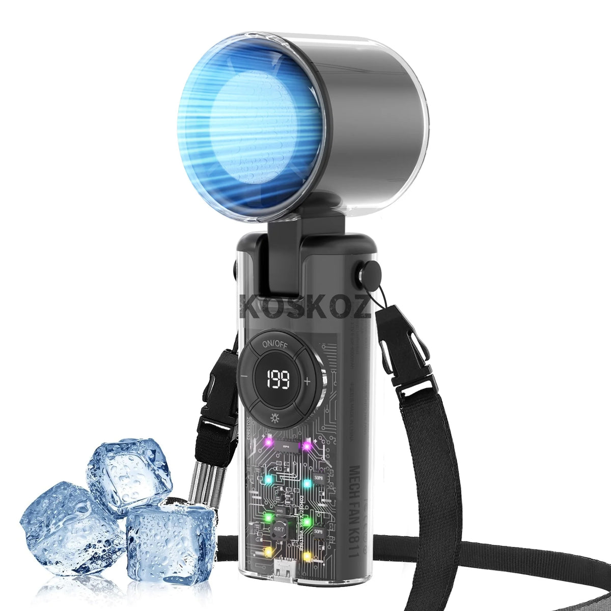 Portable Handheld Cool Mist Fan with LED Display