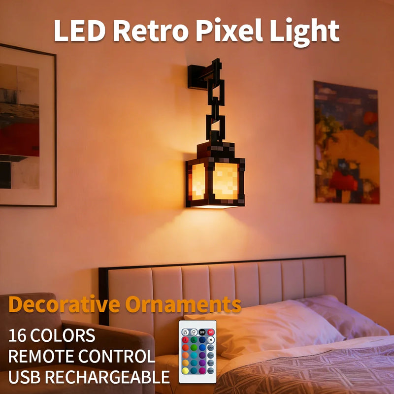 Pixel-LED-Nachtlicht im Retro-Stil