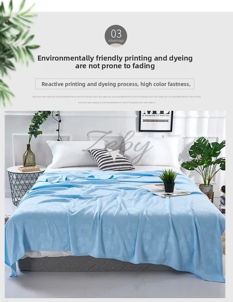 Bamboo Fiber Cooling Blanket for Summer