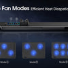Support de refroidissement pour ordinateur portable réglable avec trois modes ventilateurs pour une dissipation thermique eff