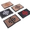 Embroidered Crusader Cross Tactical Patch with Hook and Loop Backing
