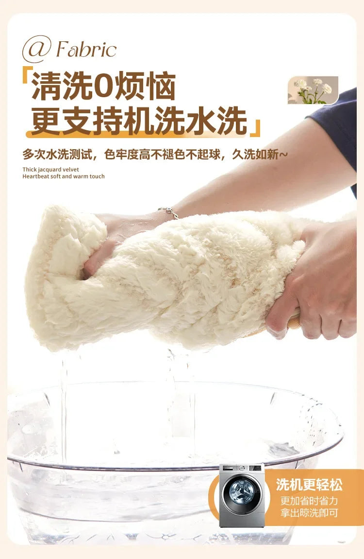 Soft Corduroy Sofa Cushion Cover with Non-Slip Backing