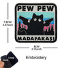 Funny Cat Face PVC Morale Patch with Hook-and-Loop Backing