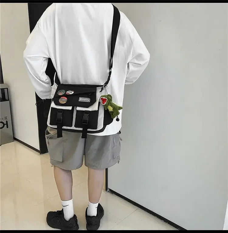 Harajuku Nylon Crossbody Bag with Adjustable Strap