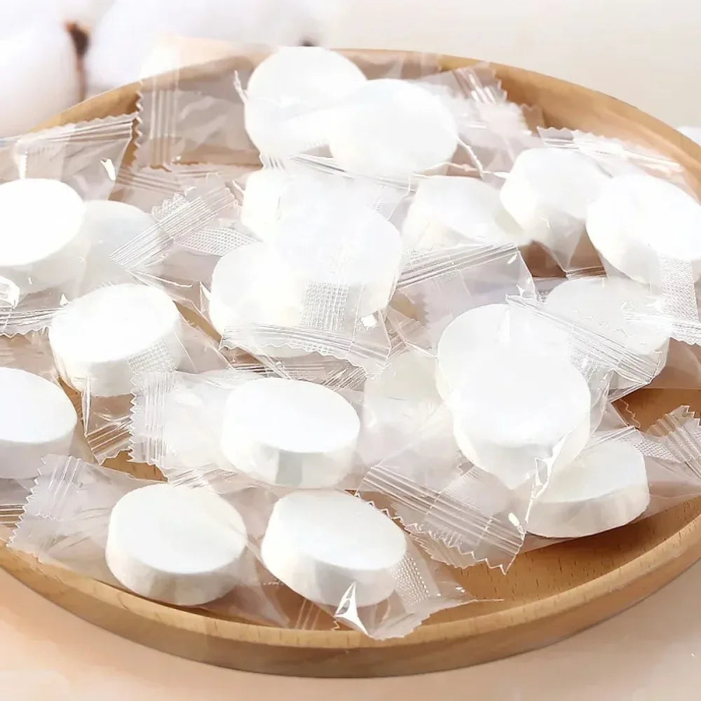 Compressed Disposable Towels - Individually Wrapped Portable Travel Towels
