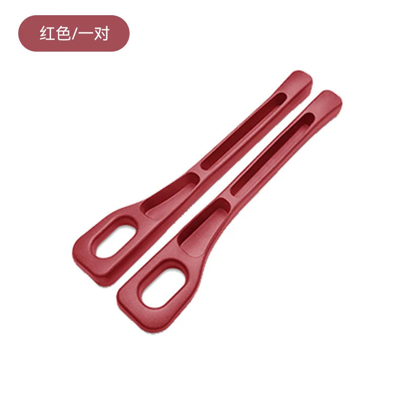 A pair of red car seat gap plug strips designed to stop items from slipping between seats.