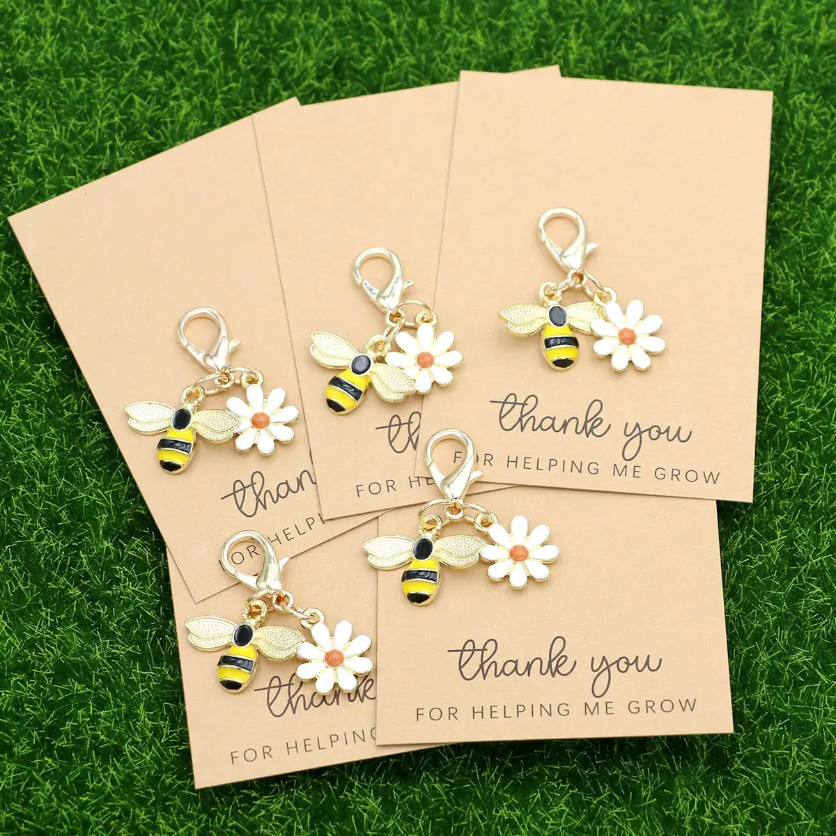 Cute Ladybug Daisy Keychain Charm