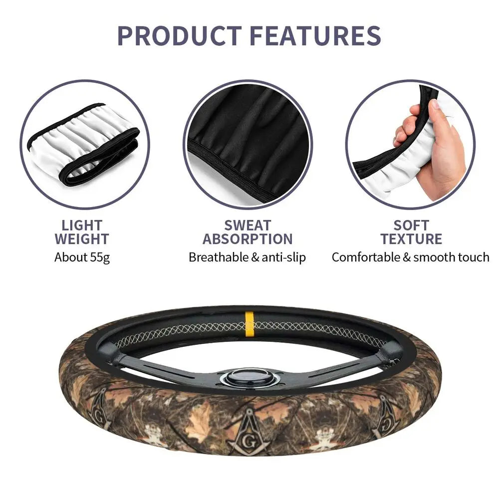 Tree Camouflage Elastic Steering Wheel Cover