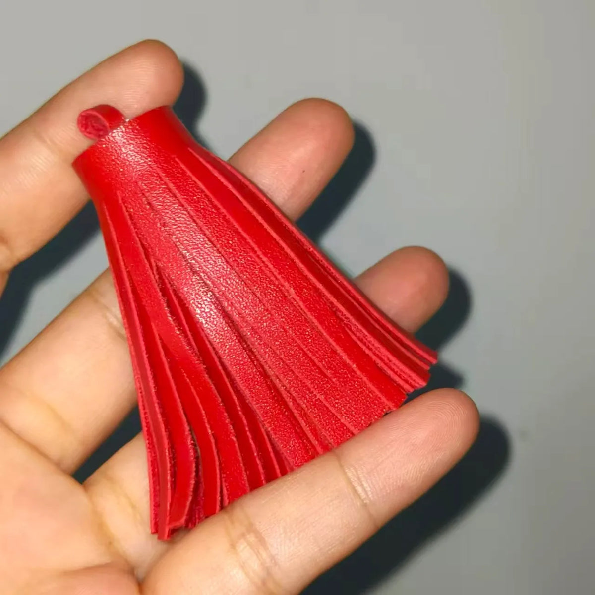 Faux Leather Tassel Fringe Craft Pendants (Set of 5)