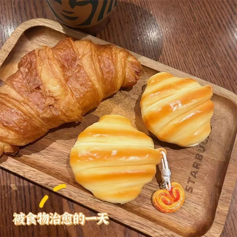 Croissant-Shaped Silicone Protective Case for Wireless Earbuds