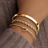 Dainty Gold Stackable Bracelet Set