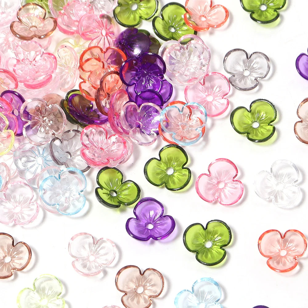 Floral Resin Bead Caps for Jewelry Making