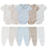 Baby Cotton Bodysuit and Pants Outfit Set (4-Piece)