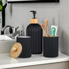 Apothecary Style Bathroom Organizer Set with Soap Dispenser and Toothbrush Holder