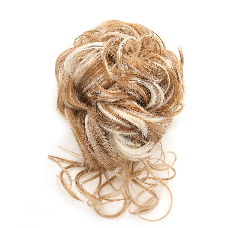 Synthetic Messy Bun Hair Extension with Claw Clip