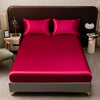 Solid Satin Bed Sheet Set
