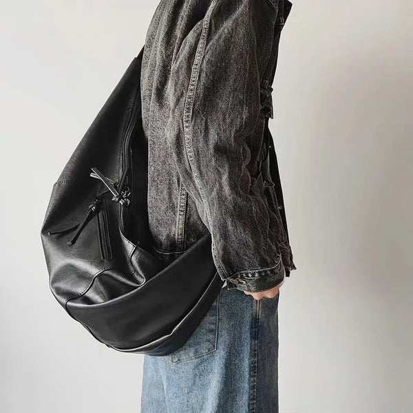 Dumpling-Style PU Crossbody Bag