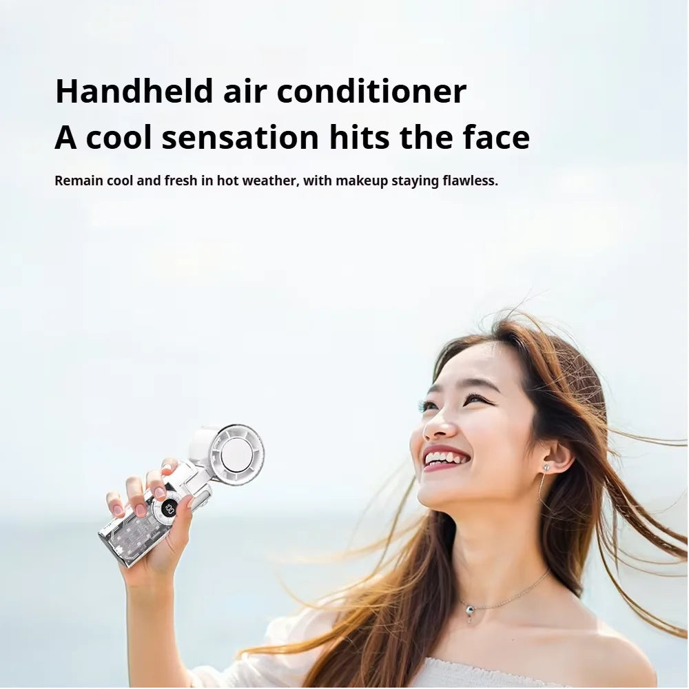 Portable High-Speed Cooling Fan with LED Display and 4000mAh Battery
