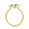14K Gold Oval Moissanite Ring