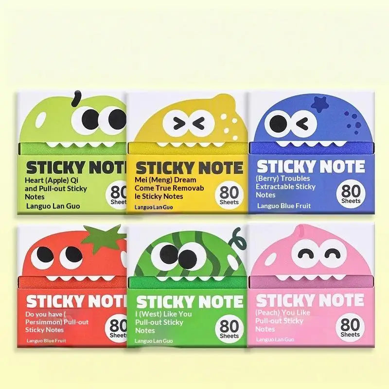 Pearlescent Self-Adhesive Memo Pads with Pull-Out Design