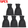 Black faucet insulation covers used as anti-freeze protectors for outdoor taps