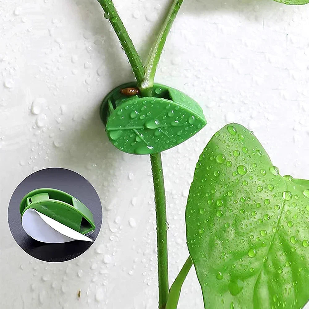Self-Adhesive Leaf-Shaped Plant Climbing Clips
