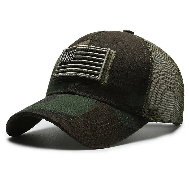Gorra de béisbol con Camuflaje de Bandera Bordada