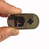 Reflective Glow-in-the-Dark Blood Type Tactical Patches with Hook and Loop Backing