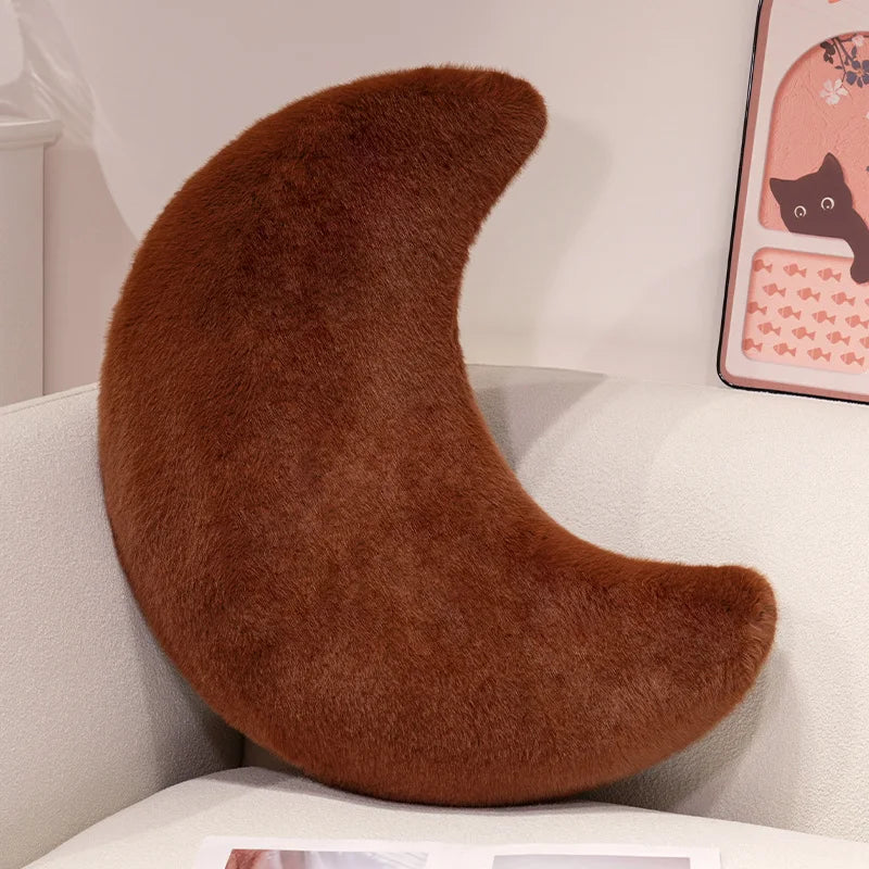 Crescent Moon Plush Pillow for Cozy Home Decor