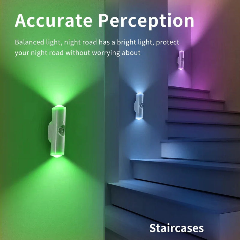 Rechargeable LED Motion Sensor Night Light with RGB Colors