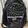 Floral Print Laptop Backpack with Butterfly Accents