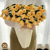 Hand Knitted Rose Bouquet Throw Blanket