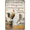 Retro Funny Chicken Farm Metal Sign for Kitchen and Coop