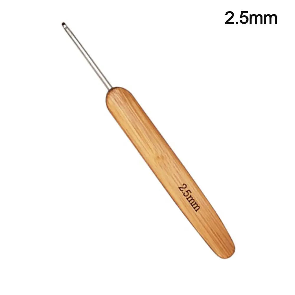 Bamboo Handle Crochet Hook Set with Ergonomic Grip