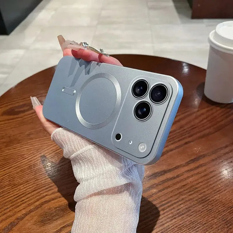 Metallic Magnetic Phone Case with Camera Lens Protection