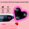 Solar Powered Heart-Shaped LED Light for Car Rear Window