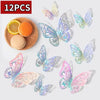 3D Rose Gold Butterfly Wall Decals for Home Decor