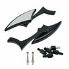 Black universal motorcycle side mirror set with mounting hardware